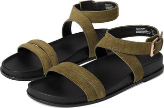 Madewell Molly Chunky Ankle Strap Womens Wedge Shoes Aged Olive : 10.5 M, Leather