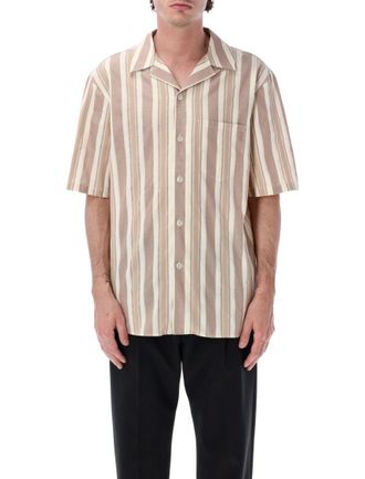 Saint Laurent Beige Relaxed Stripes Shirt