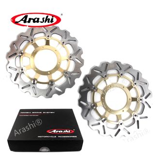 OEM Disco De Freno, Dise&ntilde;o Flotante Cnc, Compatible Con M&uacute;ltiples Modelos De Veh&iacute;culos, 2 Piezas, Color Dorado