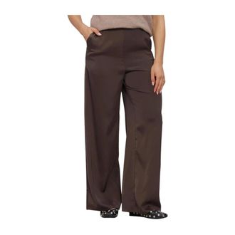Y.A.S Y.a.s, Broeken, Dames, Bruin, XS, Polyester, Yaspella HW Wide Pants