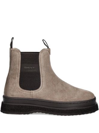 GANT Sistown pull-tab lug-sole boots - women - Calf Suede/Calf Leather/Rubber - 37 - Neutrals