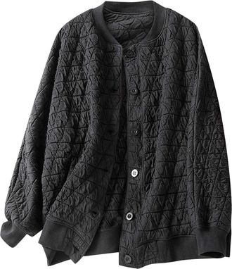 Generic Womens Winter Fleece Jacket Round Neck Cardigan Warm Top Womens Fall And Winter Old Fashioned Thick Warm Loose Drop Shoulde Coat Womens Pocket Coat Ro