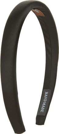 Tasha Skinny Padded Satin Headband in Black at Nordstrom