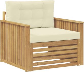 vidaXL Sof&aacute; De Exterior Poli&eacute;ster Blanco Vidaxl