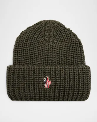 Moncler Men & apos;s, Rib-Knit Wool Beanie