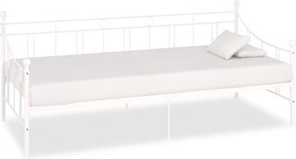 vidaXL Estructura De Cama Sin Colch&oacute;n Metal Blanco 90x200 Cm Vidaxl