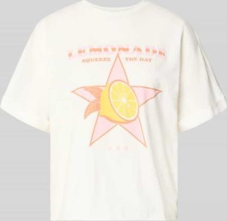 Only Boxy Fit T-Shirt aus reiner Baumwolle Modell MINNA in Weiss, Gr&ouml;&szlig;e XL