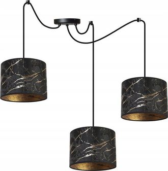 OEM L&aacute;mpara De Techo Colgante, Pantalla Con Estampado De Ara&ntilde;a, Dorada