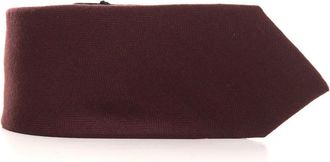 Kiton Kasjmier Fantasie Stropdas- 7 Vouwen- Niet-gevoerd - Heren - Stropdassen - Rood - ONE Size - Kasjmier - Accessoires
