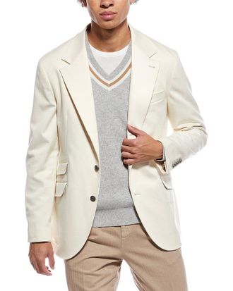 Brunello Cucinelli Cashmere-Blend Twill Blazer