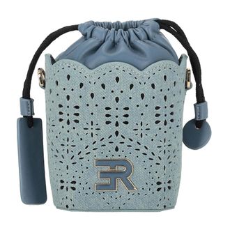 Ermanno Scervino Tassen, Dames, Blauw, ONE Size, Mini Bucket Terra Jeans Tas