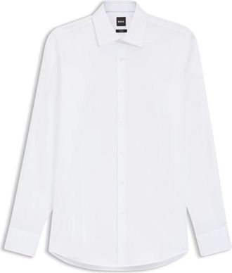 BOSS Easy-iron slim-fit shirt in cotton poplin