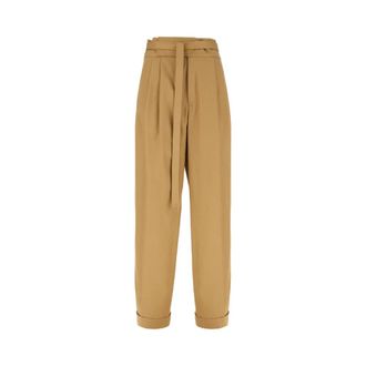Saint Laurent Tapered Trousers, female, Beige, Size: L Stylish Pants for Men and Women