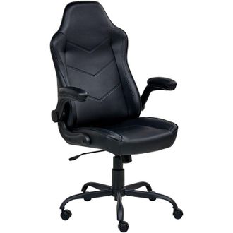 Beliani Beliani - Silla De Oficina Moderna Tradicional De Piel Sint&eacute;tica Giratoria Y Ajustable Con Reposabrazos Negro Triumpher