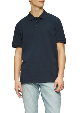 QS by s.Oliver Poloshirt QS, Herren, Gr. XXL, blau, Jersey, Obermaterial: 100% Baumwolle, unifarben, regular fit normal, ohne Ausschnitt, Shirts Poloshirt