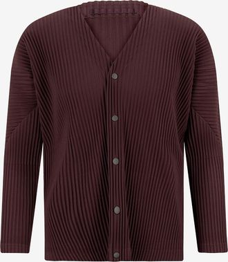 Homme Pliss&eacute; Issey Miyake Waffel-Jerseyweste mit V-Ausschnitt Color Pleats