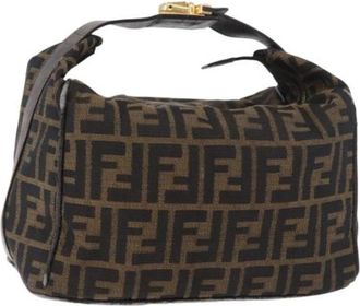 Fendi Pre-owned Hand Bag - Dames - Vintage Handtas - Bruin - ONE Size - Leer - Vintage