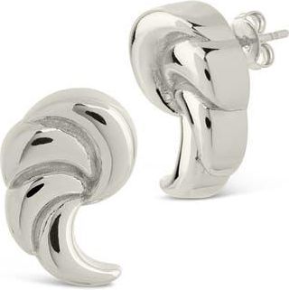 Sterling Forever French Horn Stud Earrings in Silver at Nordstrom Rack