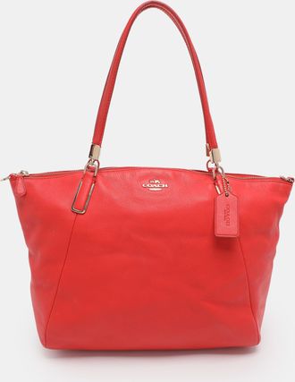Coach Kelsey Orange Leather Tote Bag