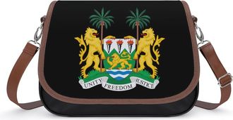 Generic Coat of Arms of Sierra Leone Fashion Womens Crossbody Bags Novelty Handbag Shoulder Bag Purse