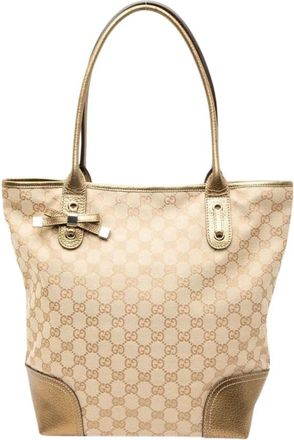 Gucci Pre-owned Tote Bags, female, Brown, Size: ONE SIZE Pre-owned Designer Tote Bag