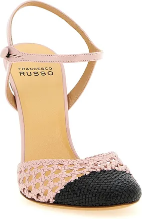 Francesco Russo Womens Mary Jane Pump Pink Goat Leather