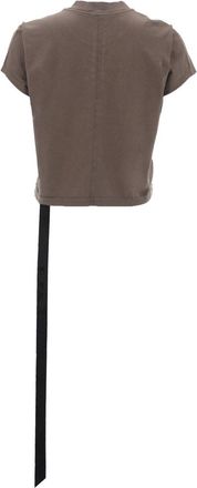 Rick Owens Cropped Cotton T-Shirt - Brown