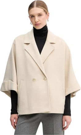 Gaud&igrave; Korte Double-Breasted Jas - Dames - Mantel - Beige - M - Polyester - Jassen