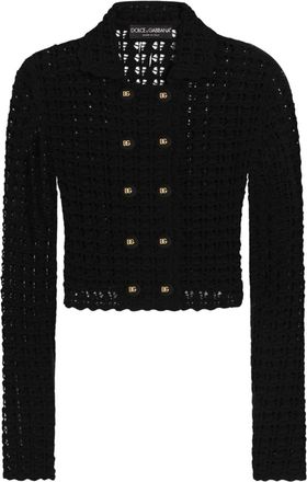 Dolce & Gabbana crochet-knit cardigan - Black