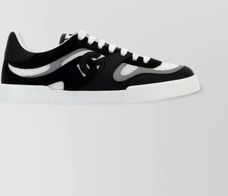 Dolce & Gabbana leather mesh low-top sneakers