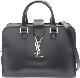 Saint Laurent Pre-owned Vintage Handbag - Dames - Vintage Handtas - Zwart - ONE Size - Leer - Vintage