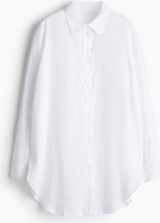 H&M Strandbluse aus Leinen - White