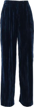 Aspesi Wijde Broeken - Dames - Wijde Broeken - Blauw - XS - Polyester - Broeken