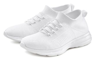 Lascana Slipper, Halbschuh, ultraleicht und bequem, zum Reinschl&uuml;pfen mit elastischen Schn&uuml;rb&auml;ndern VEGAN