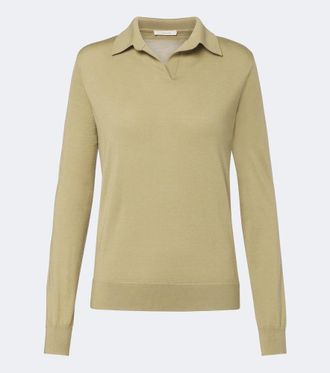 The Row Pauli wool and silk polo sweater