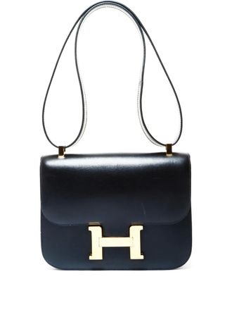 Herm&egrave;s Borsa a spalla 24 Constance in pelle 1995 - Nero
