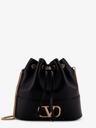 Valentino Garavani Leather bucket bag with VLogo Signature - VALENTINO GARAVANI - gender_Woman
