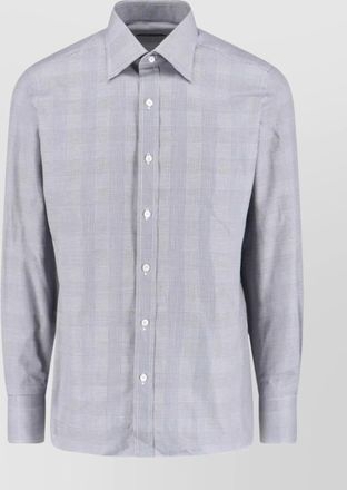 Tom Ford long sleeve checkered shirt with buttoned cuffs