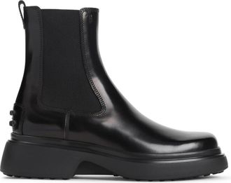 Tod's Zwarte leren enkellaarzen voor vrouwen - Dames - Chelseaboots - Zwart - 41 EU - Leer - Schoenen