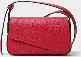 Simons Womens Bevel flap faux-leather crossbody bag