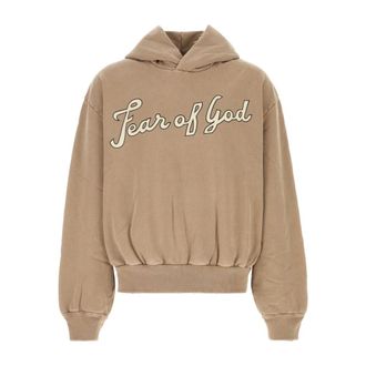 Fear of God Hoodies, male, Brown, Size: S Biscuit Cotton Sweatshirt
