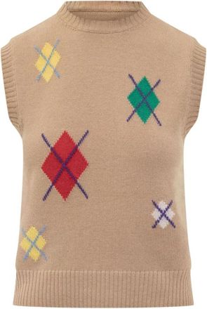 Msgm Round-neck Truien - Dames - Ronde hals truien - Bruin - S - Truien & Vesten