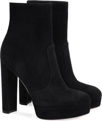 Generic Round Toe Block Heel Dress Ankle Boots for Women, Fashion Side Zipper Platform Heel Short Booties, Sexy Comfort Banquets Shoes Boot for Wedding Party,