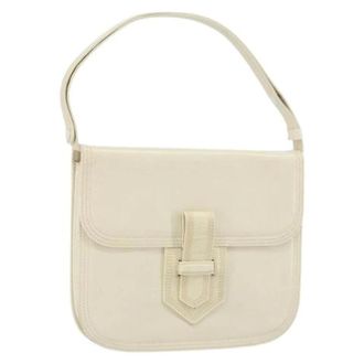 Saint Laurent Pre-owned Shoulder Bags, female, White, Size: ONE SIZE Pre-owned Leather Shoulder Bag