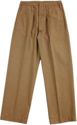 Fortela Double Pleat Cotton Trousers in Leather at Nordstrom, Size 42 32 Eu