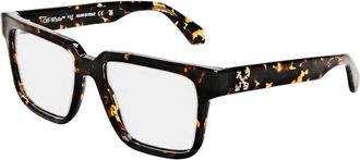 Off-white Unisex-bril voor volwassenen, model 80 (Donker Havana Bruin)