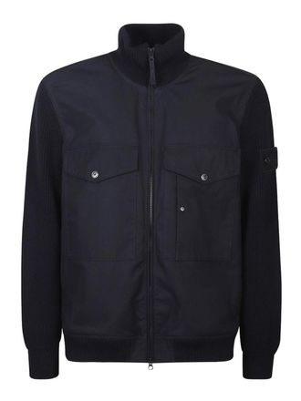Stone Island Chest-Pocket Dark Blue Jacket