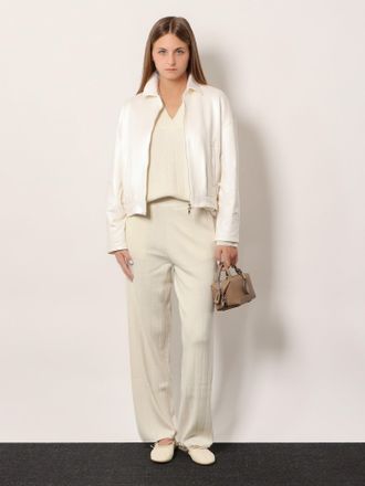 Max Mara Womens Trousers Jardin Cashmere White