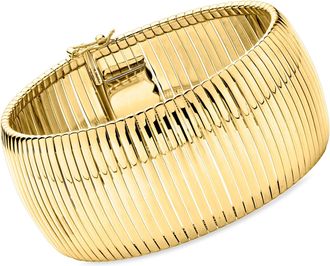 Ross-Simons Italian 14kt Yellow Gold-Plated Cleopatra Bracelet