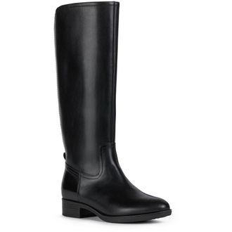 Geox D Felicity Leren Dames Zwarte Laarzen